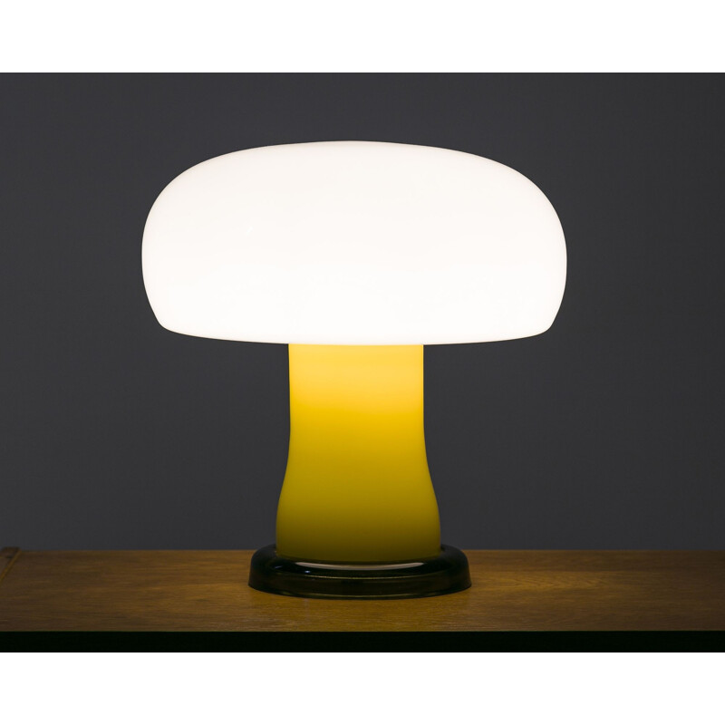 Vintage large glass table lamp - 1960s