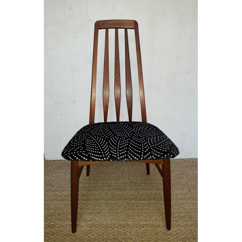 Ensemble de 5 chaises et d'un fauteuil "Eva" vintage scandinave en teck par Niels Koefoed pour Koefoed Hornslet - 1960