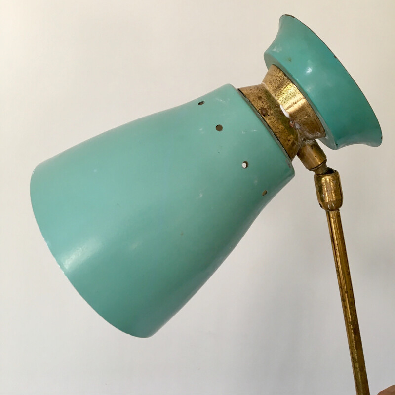 Vintage wall lamp in blue - 1950s