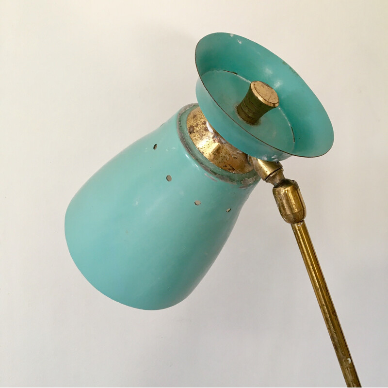 Vintage wall lamp in blue - 1950s