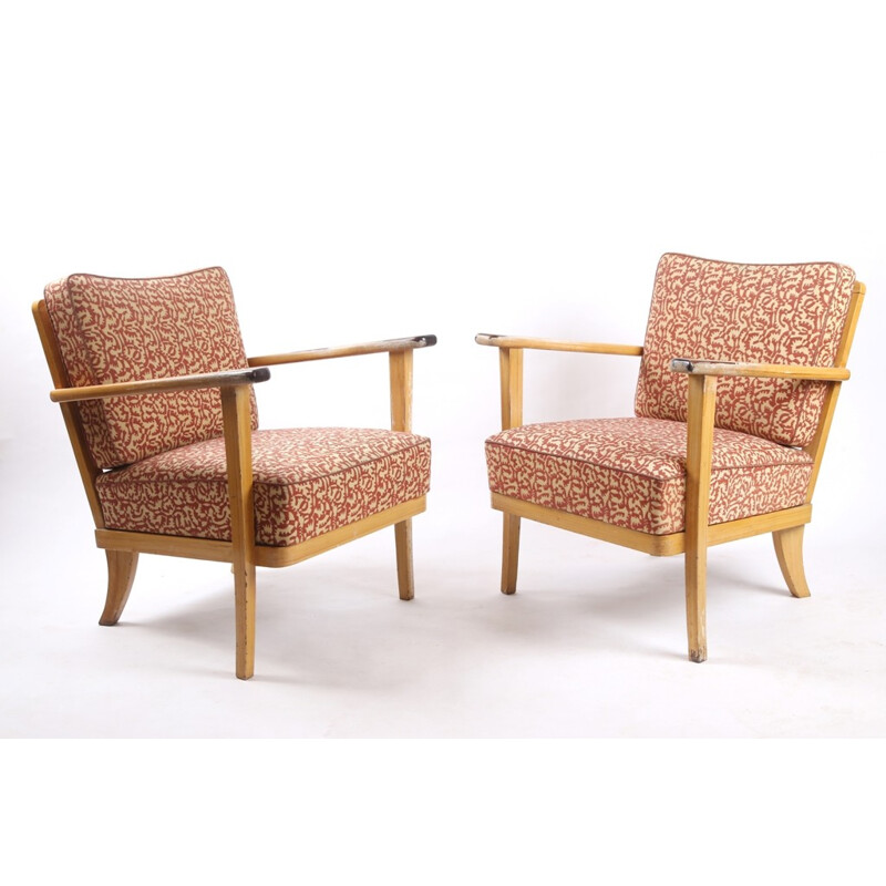 Vintage pair of armchairs by Thonet - 1940s