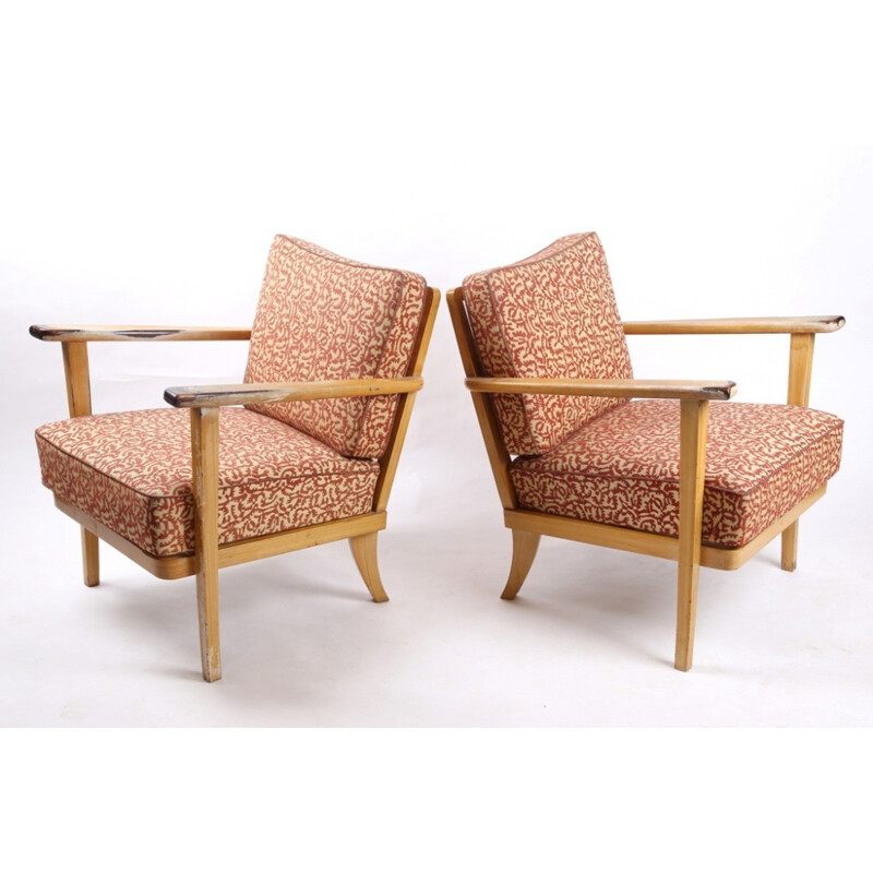 Vintage pair of armchairs by Thonet - 1940s