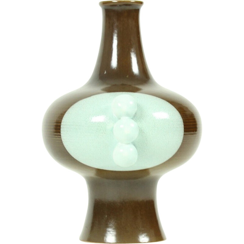 Vintage glass ceramic vase by Kravsko, 1960