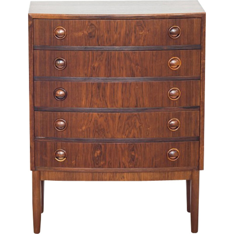 Small chest of drawers with 5 drawers in rosewood by Kai Kristiansen - 1960s