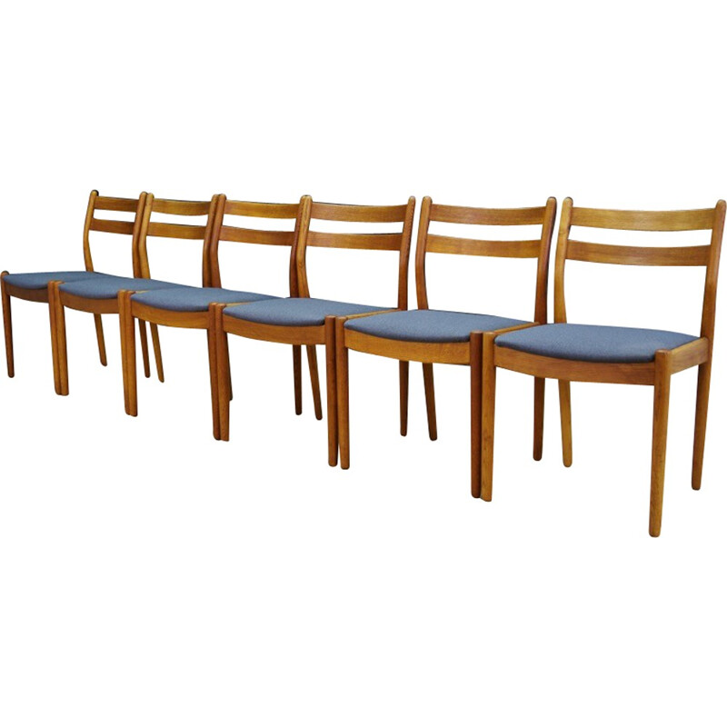 Set of 6 vintage chairs in teak for Poul M. Volther - 1960s