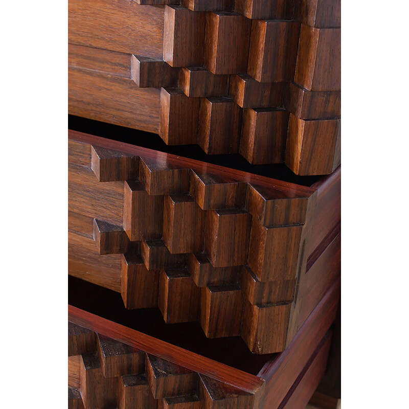 Vintage Walnut Chest Of Drawers by Luciano Frigerio - 1970s