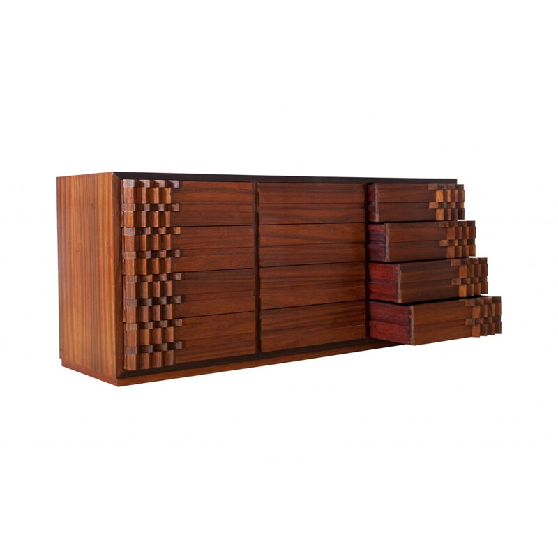 Vintage Walnut Chest Of Drawers by Luciano Frigerio - 1970s