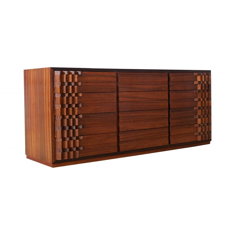 Vintage Walnut Chest Of Drawers by Luciano Frigerio - 1970s