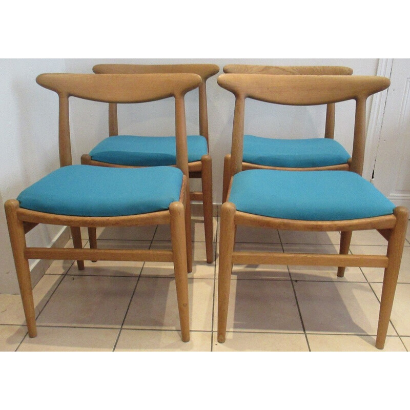 Set of 4  "W2" chairs by H.Wegner - 1950s