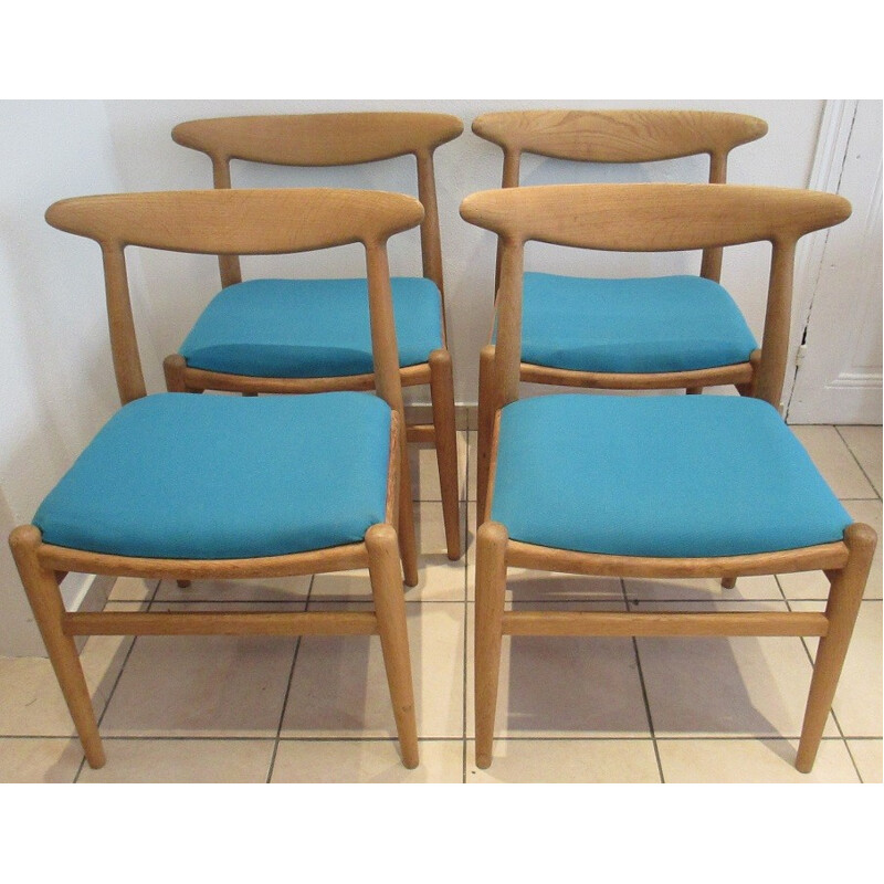 Set of 4  "W2" chairs by H.Wegner - 1950s