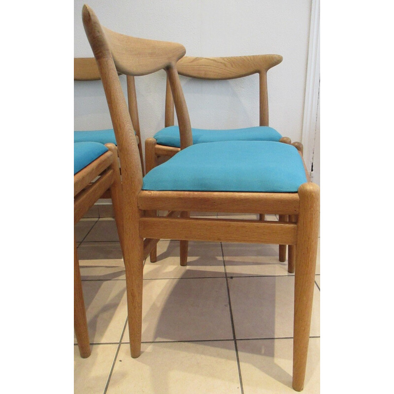 Set of 4  "W2" chairs by H.Wegner - 1950s