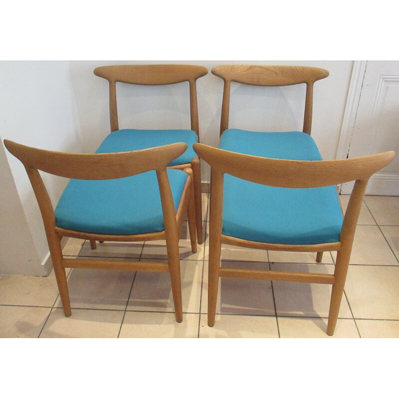 Set of 4  "W2" chairs by H.Wegner - 1950s