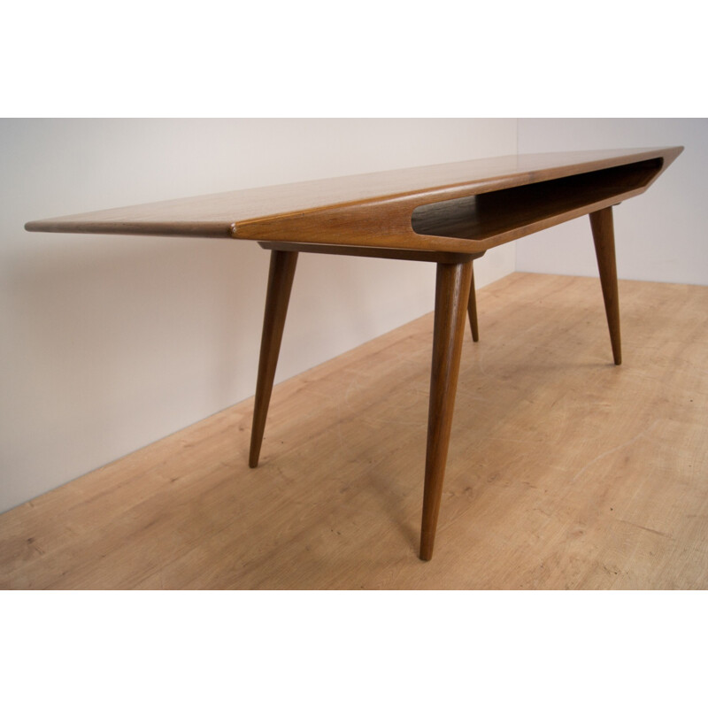 Mid-century Danish Model 100 Teak Coffee Table for Omann Jun - 1950s