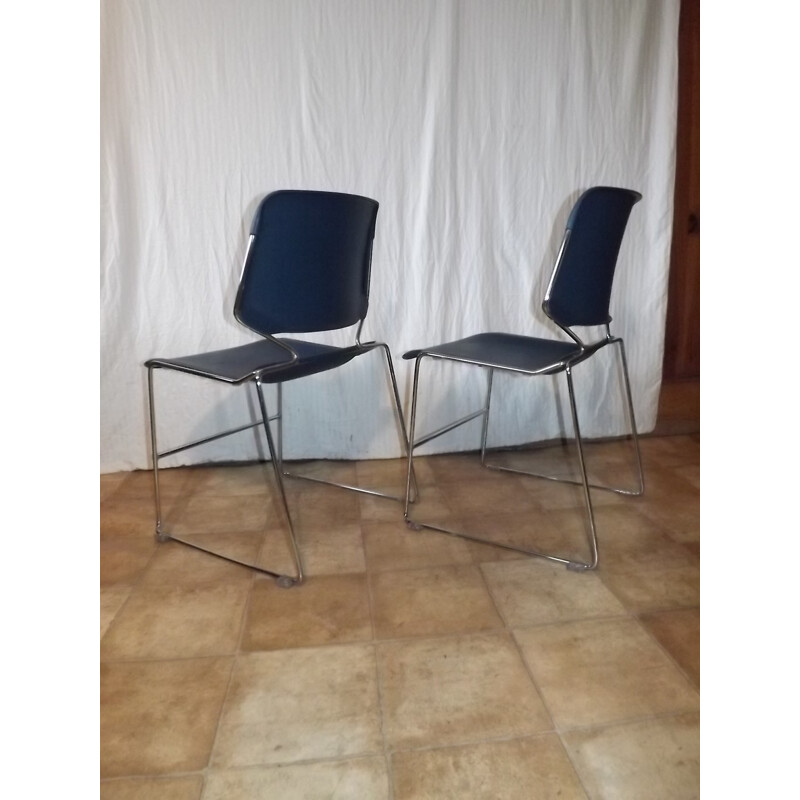 Vintage pair of "eurosit" chairs by Matrix Krueger - 1980s