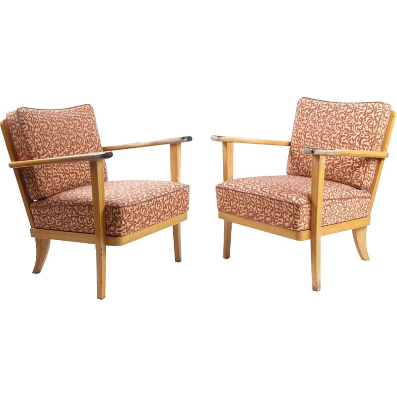 Vintage pair of armchairs by Thonet - 1940s