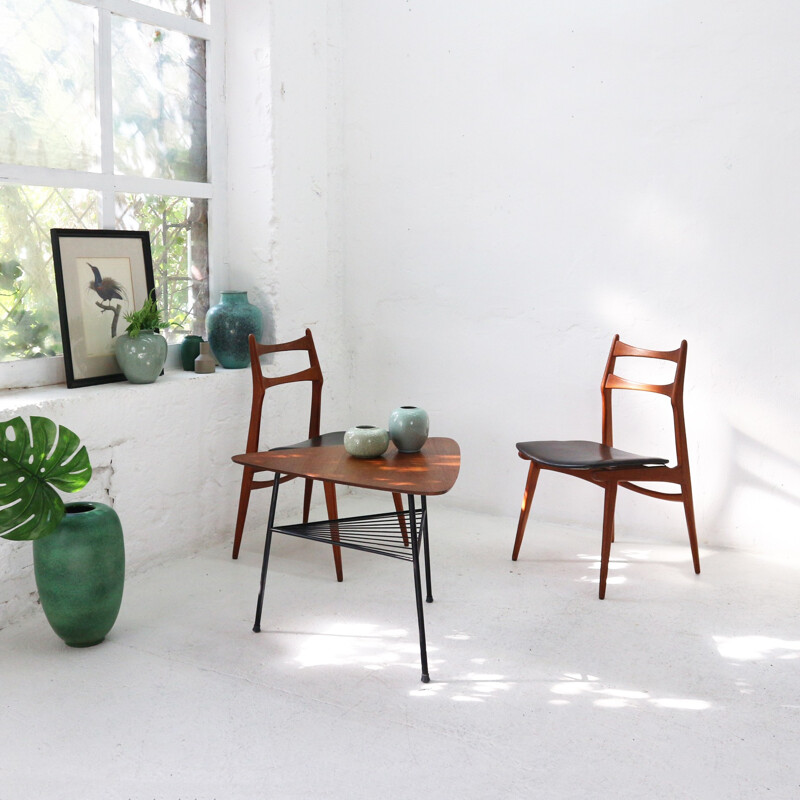 Set of 2 "Boomerang" dining Chairs in teak by Habeo - 1960s