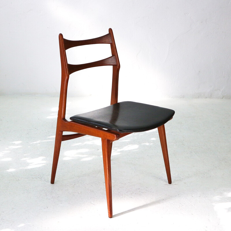 Suite de 2 chaises à repas "Boomerang" par Habeo en teck - 1960s