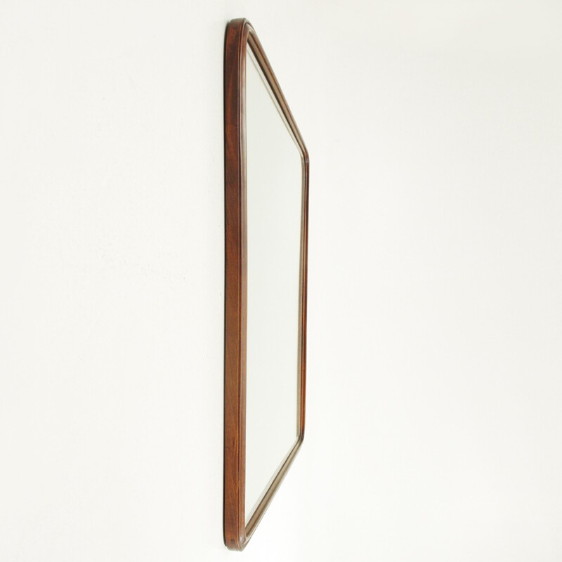 Mid-Century Italian Wooden Framed Mirror - 1950s