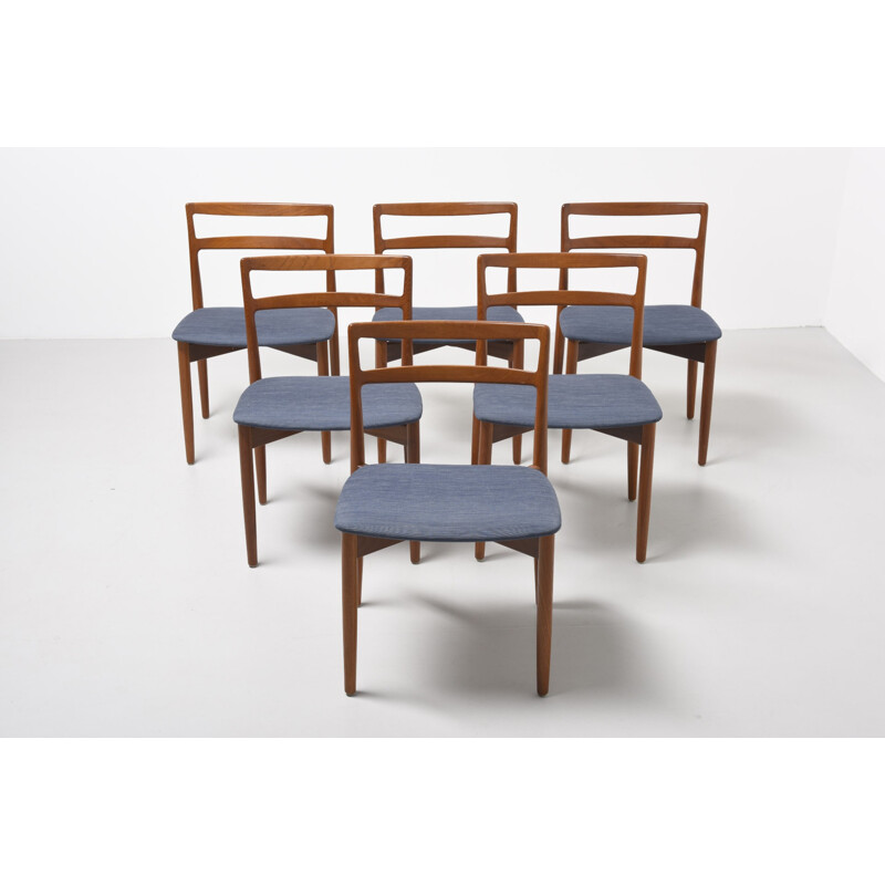 Vintage set of 6 teak dining chairs by Harry Østergaard for AS Randers Møbelfabrik - 1950s