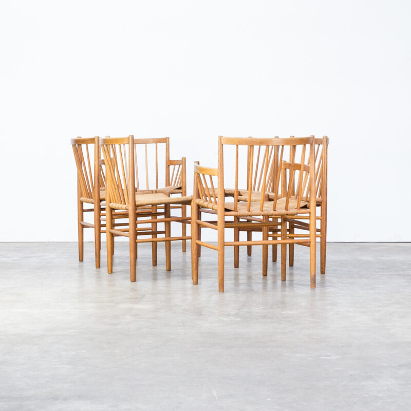 Set of six mid-century dining chairs by Jørgen Baekmark for FDB Mobler - 1950s