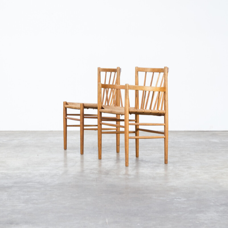 Set of six mid-century dining chairs by Jørgen Baekmark for FDB Mobler - 1950s