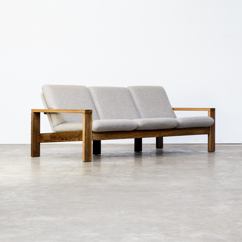 Mid-century design wengé three seat sofa - 1970s