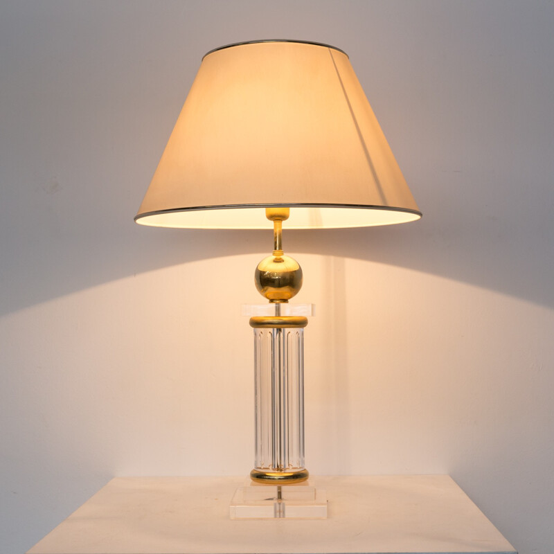 Mid-century Regency hollywood style table lamp - 1980s