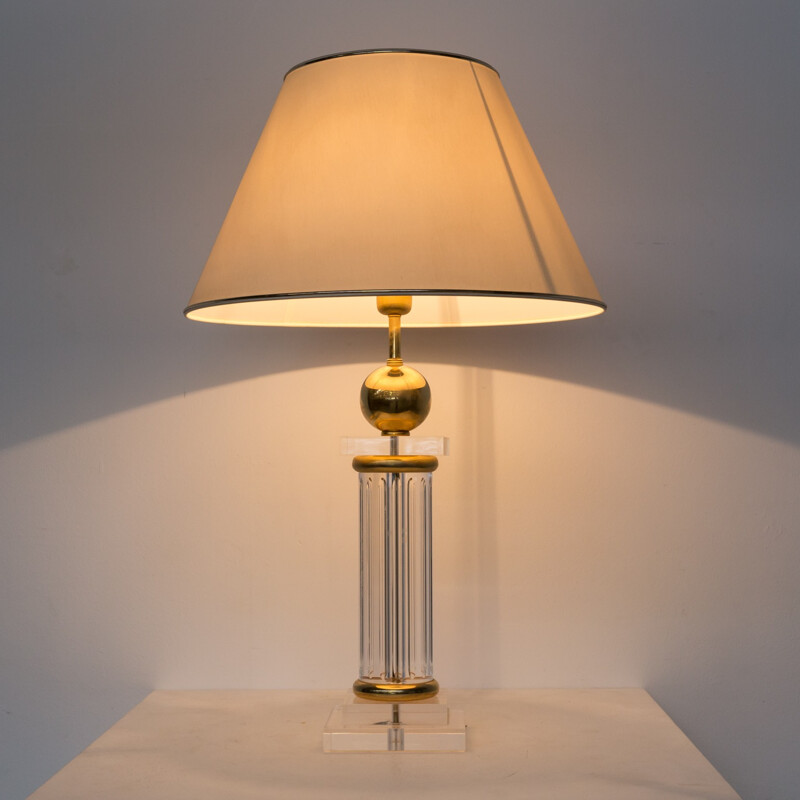Lampe de table vintage style Regency hollywood - 1980