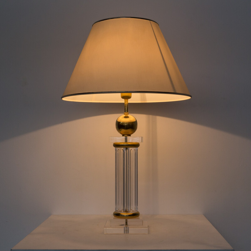 Mid-century Regency hollywood style table lamp - 1980s