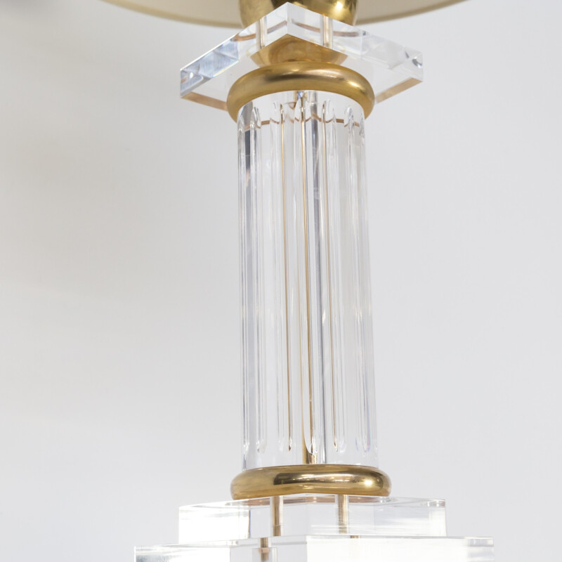 Mid-century Regency hollywood style table lamp - 1980s