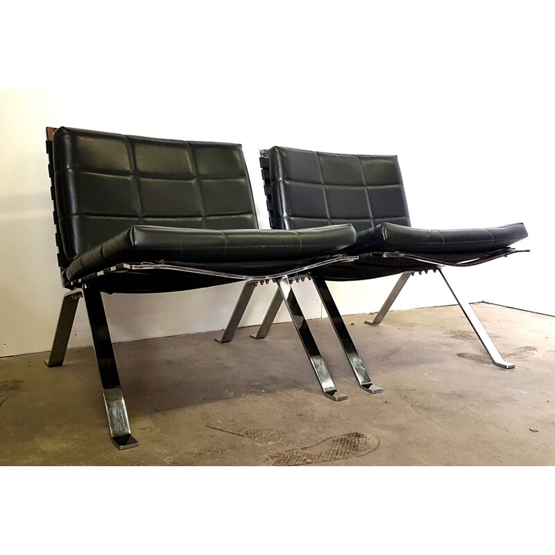 Set of 2 mid-century Eurochairs 1600 by Hans Eichenberger for Girsberger Switzerland - 1960s