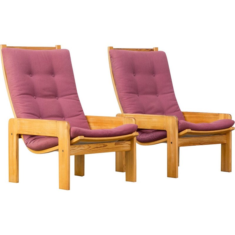 Set of two mid-century armchairs by Yngve Ekström for Swedese - 1970s