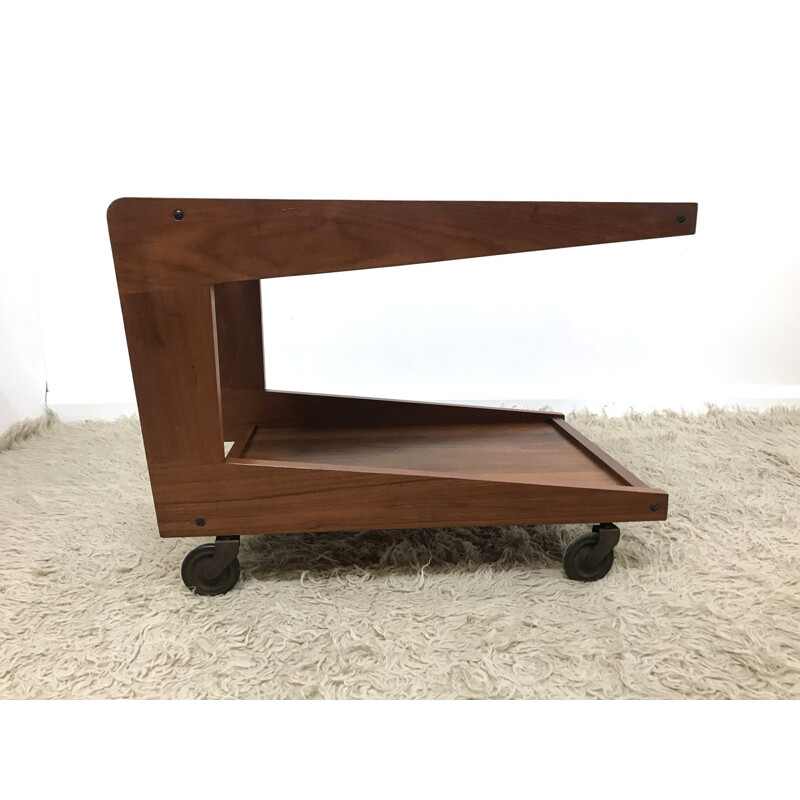 Mid Century Retro Danish Teak Cantilever Drink Trolley for Sika Mobler - 1960s