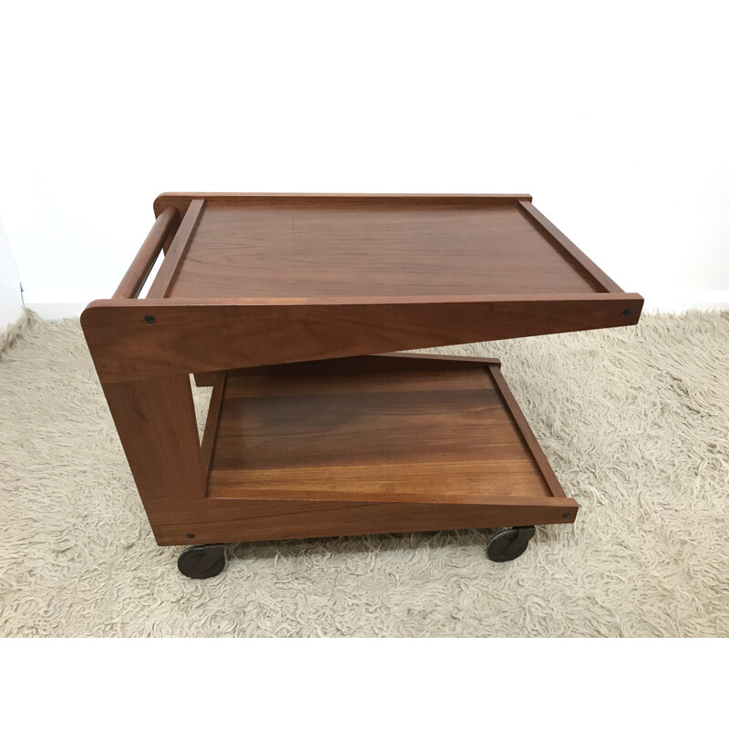 Mid Century Retro Danish Teak Cantilever Drink Trolley for Sika Mobler - 1960s