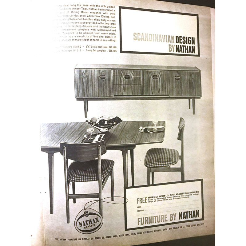 Mid Century Vintage Retro teak sideboard for Nathan Furniture - 1960s