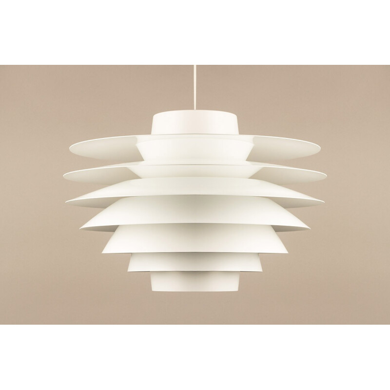 Ensemble vintage de grandes suspension Verona blanches par Sven Middelboe pour Nordisk Solar - 1960