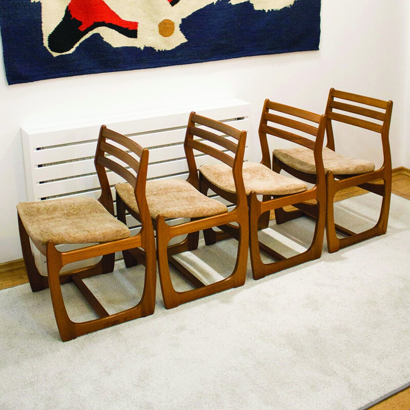 Set of 4 portwood dining chairs made of teak - 1960s