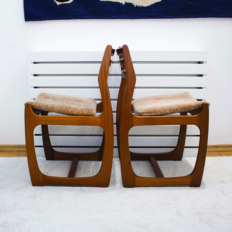 Lot de 4 chaises à repas Portwood en bois de teck de gamme danoise - 1960