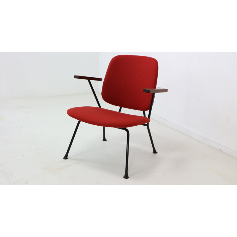 Red Vintage Armchair by W.H. Gispen for Kembo - 1950s