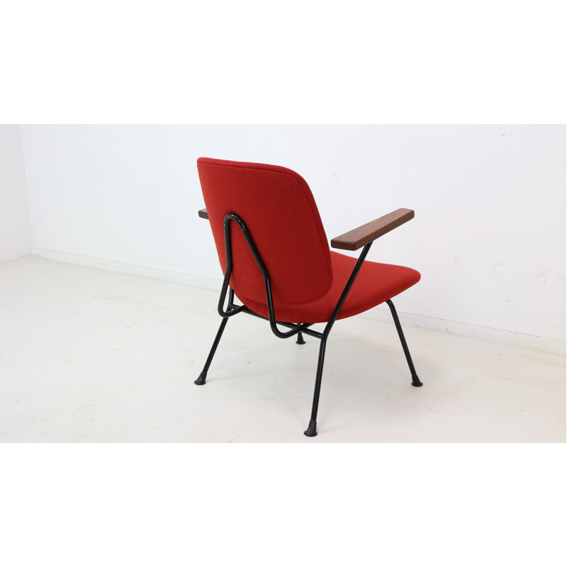 Red Vintage Armchair by W.H. Gispen for Kembo - 1950s