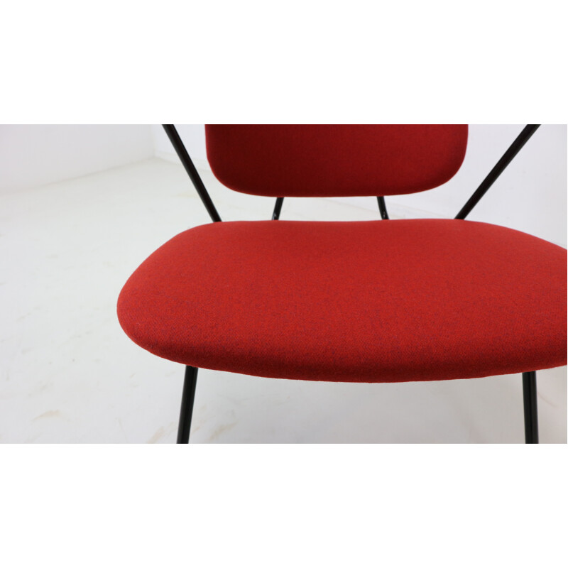 Red Vintage Armchair by W.H. Gispen for Kembo - 1950s