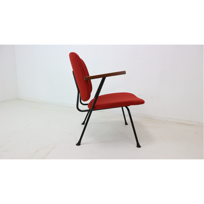 Red Vintage Armchair by W.H. Gispen for Kembo - 1950s