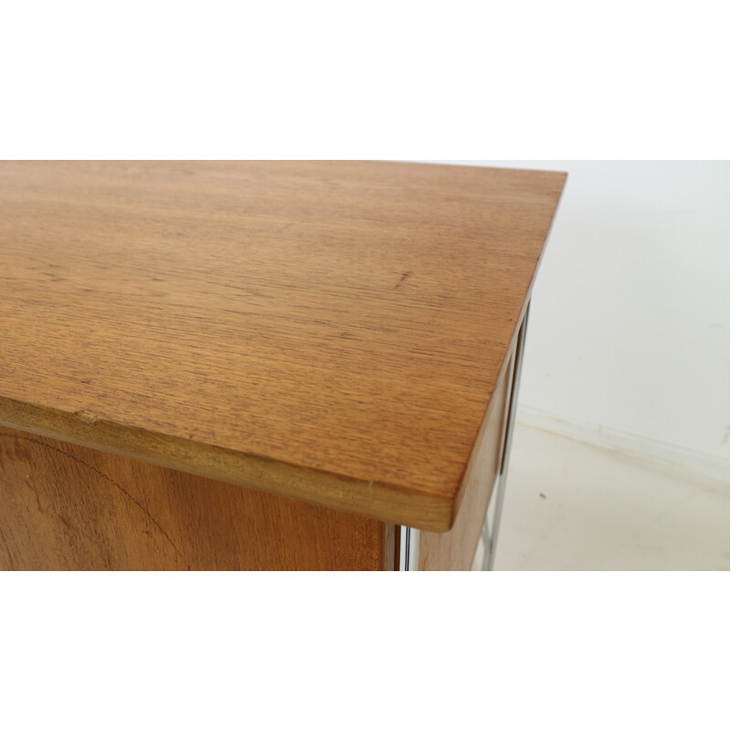 French Vintage Hairpin Desk Teak - 1960s