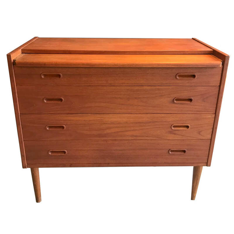 Comodino scandinavo in teak, Danimarca 1950