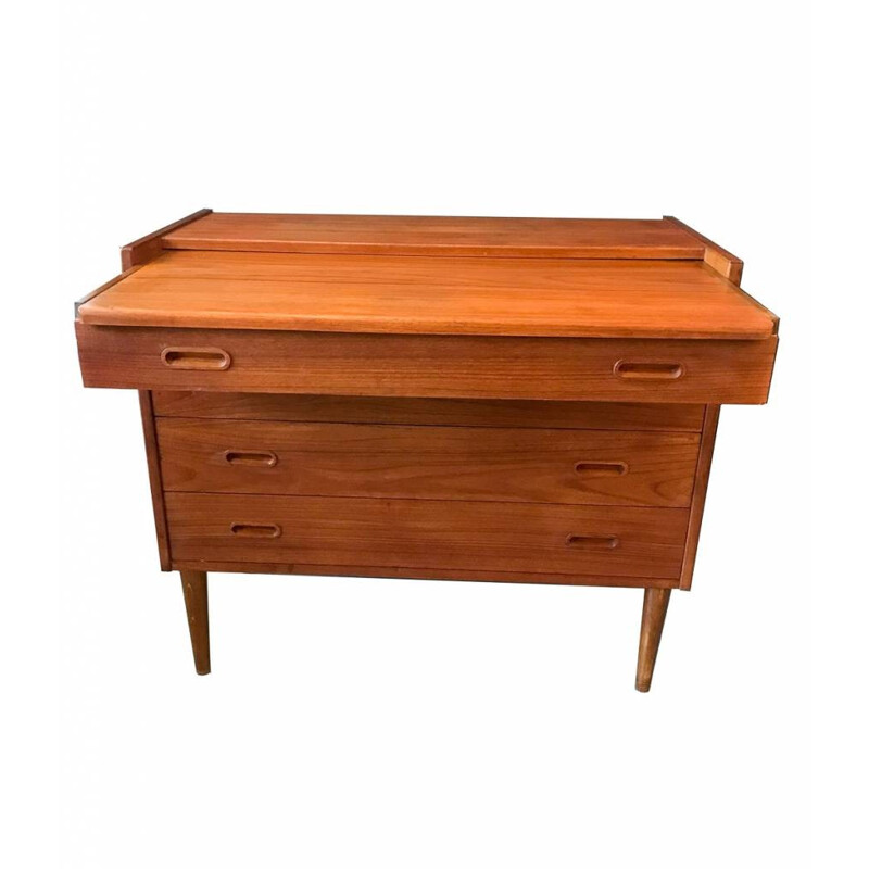 Scandinavian vintage dressing table in special teak, Denmark 1950