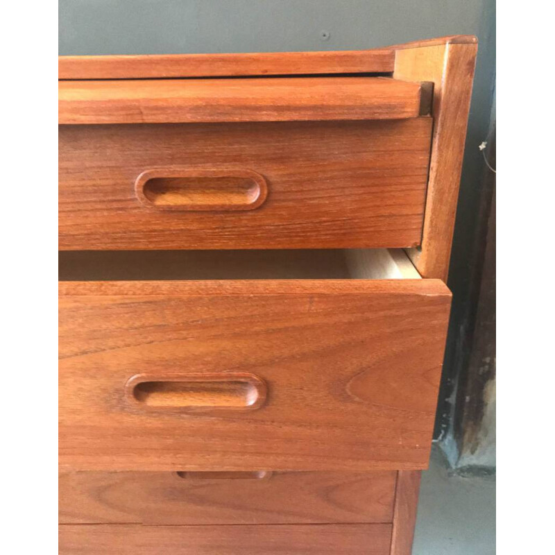 Scandinavian vintage dressing table in special teak, Denmark 1950