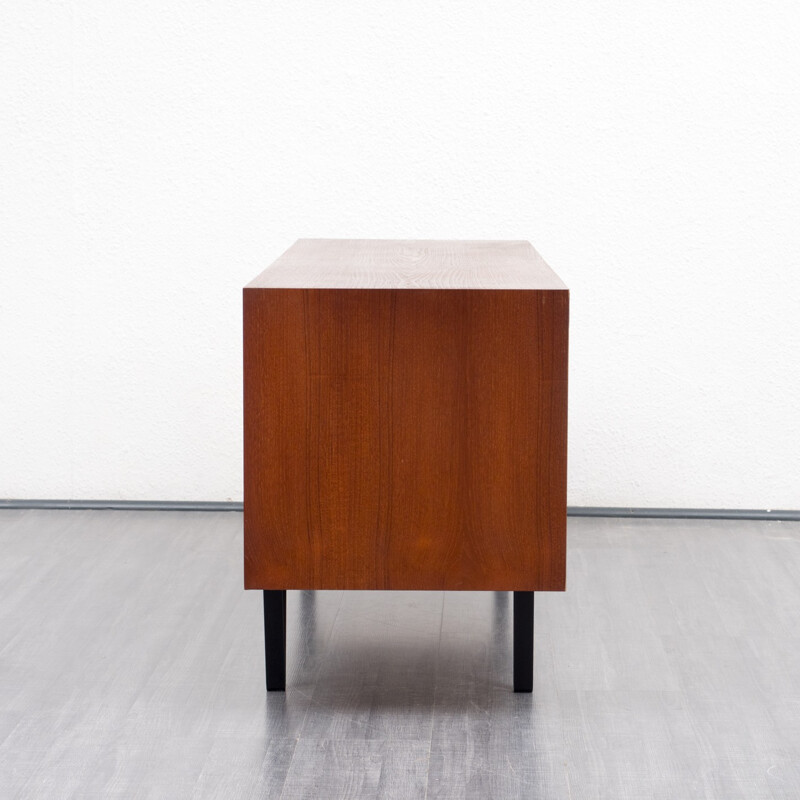 Mid-century teak sideboard with sliding doors - 1960s