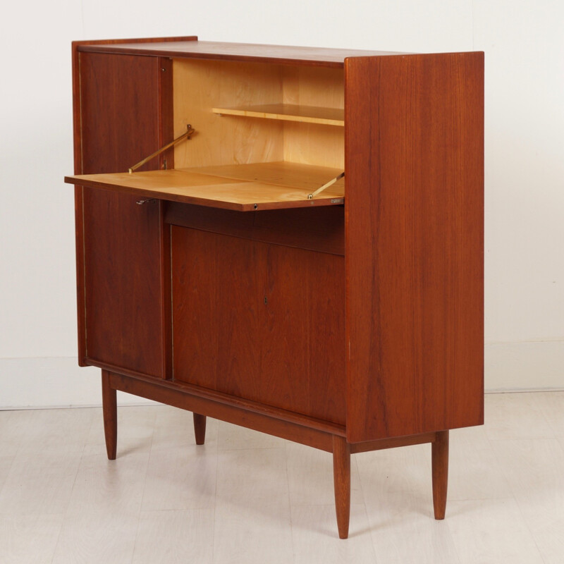 Armoire Vintage en Teck avec Secrétaire, Danemark - 1960