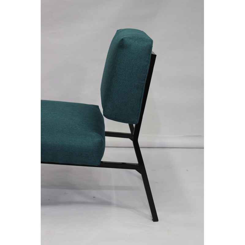 Vintage green armchair by Pierre Guariche - 1950s