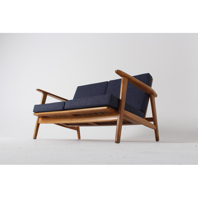 Vintage GE-233 Beech 2-Seater Sofa by Hans J. Wegner for Getama, Denmark - 1950s